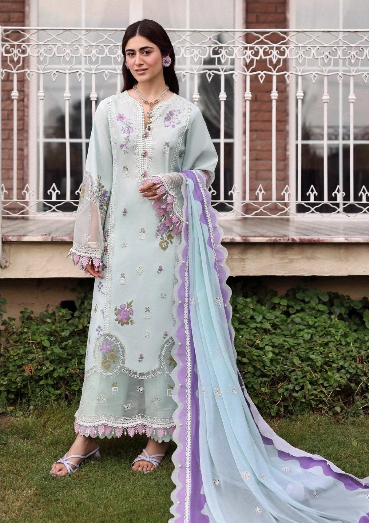 SARDINIA EMB LAWN EID EDIT'26 UNSTITCHED MISTY MORNING - 1702
