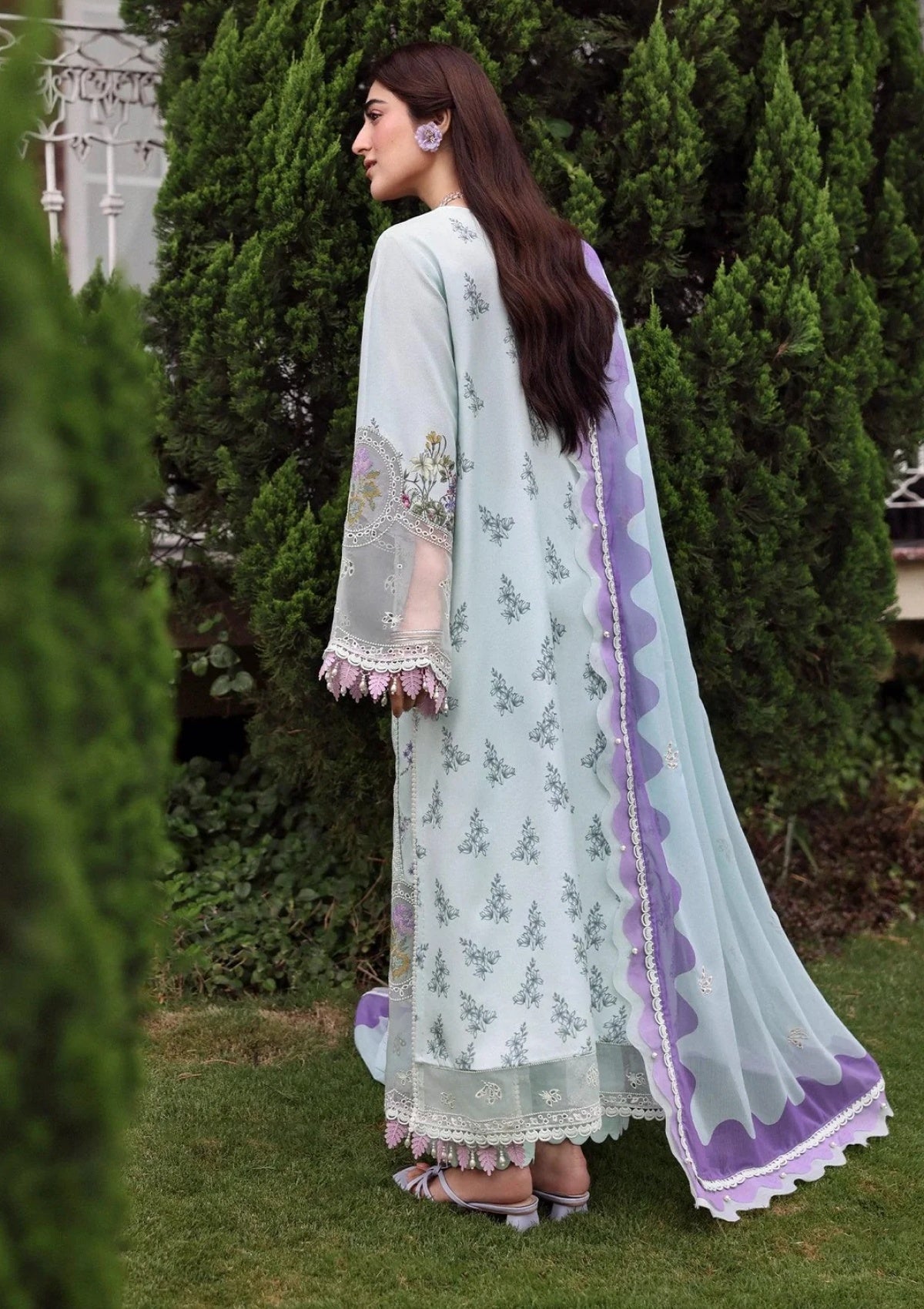 SARDINIA EMB LAWN EID EDIT'26 UNSTITCHED MISTY MORNING - 1702