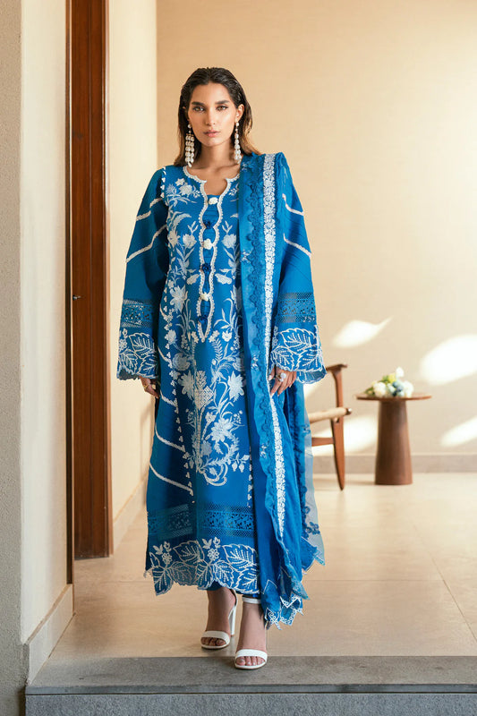 ANAYA BY SIDRA FAHAD LUXURY LAWN UNSTITCHED'26 | BLUEBELL