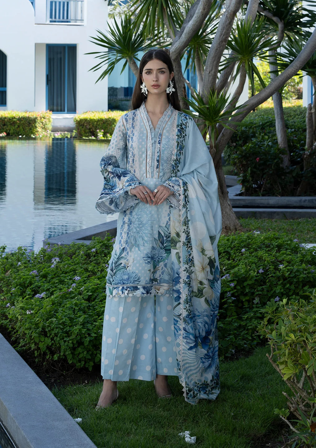 ELAF PRINTS UNSTITCHED COLLECTION'26 | EPN-1A OCEAN PETALS