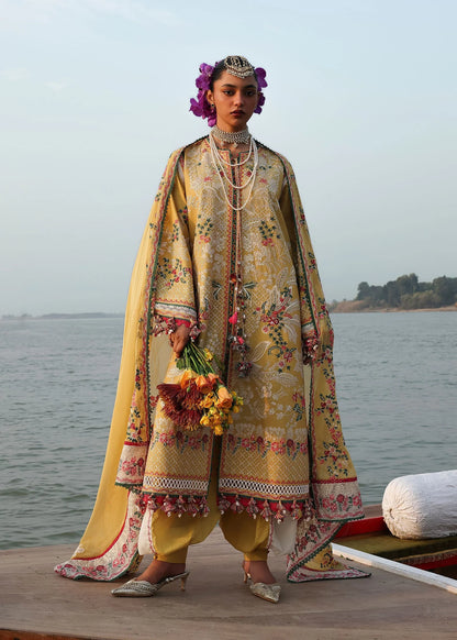 KALABAGH BY HUSSAIN REHAR UNSTITCHED'26| Ochre