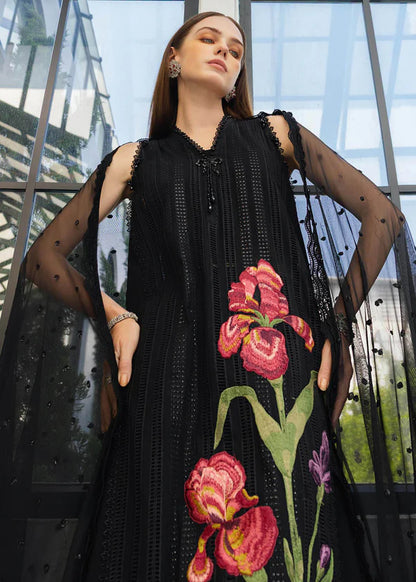 MARIA B LUXURY LAWN EID EDIT UNSTITCHED'26 - D10 (Pitch Black)