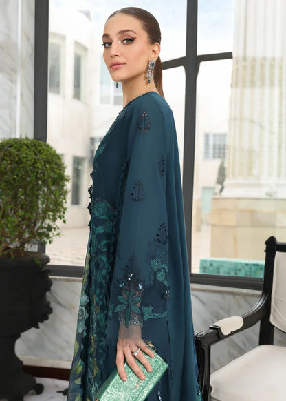 MARIA B LUXURY LAWN EID EDIT UNSTITCHED'26 - D6 (Prussian Teal)