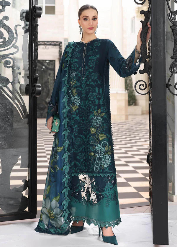 MARIA B LUXURY LAWN EID EDIT UNSTITCHED'26 - D6 (Prussian Teal)