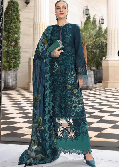 MARIA B LUXURY LAWN EID EDIT UNSTITCHED'26 - D6 (Prussian Teal)