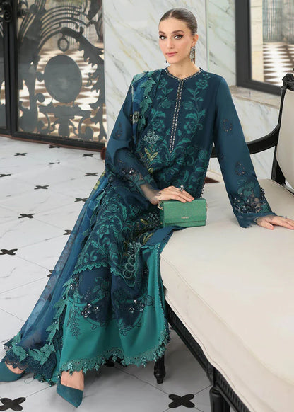 MARIA B LUXURY LAWN EID EDIT UNSTITCHED'26 - D6 (Prussian Teal)