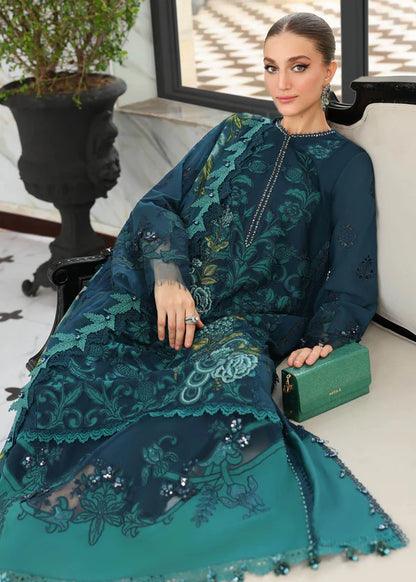MARIA B LUXURY LAWN EID EDIT UNSTITCHED'26 - D6 (Prussian Teal)