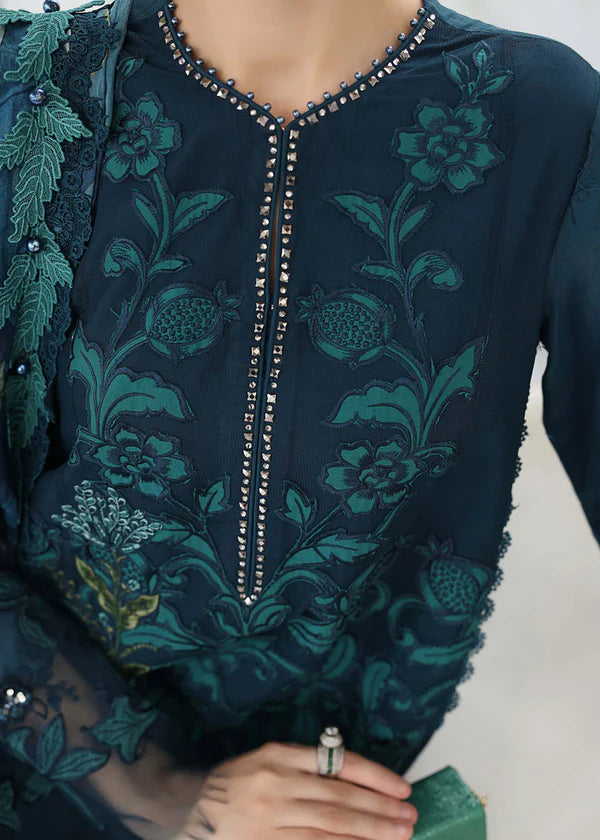 MARIA B LUXURY LAWN EID EDIT UNSTITCHED'26 - D6 (Prussian Teal)