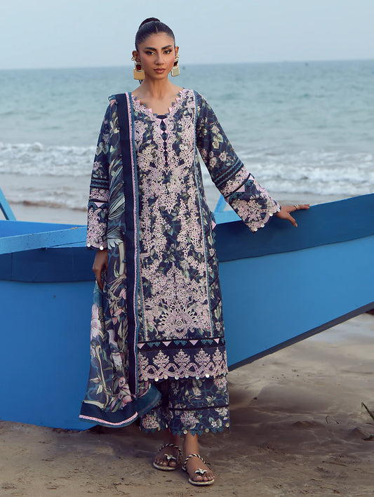 JADE FLORA PRINTED UNSTITCHED'26| AZURE ENCHANTMENT