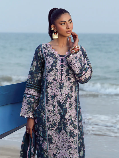 JADE FLORA PRINTED UNSTITCHED'26| AZURE ENCHANTMENT