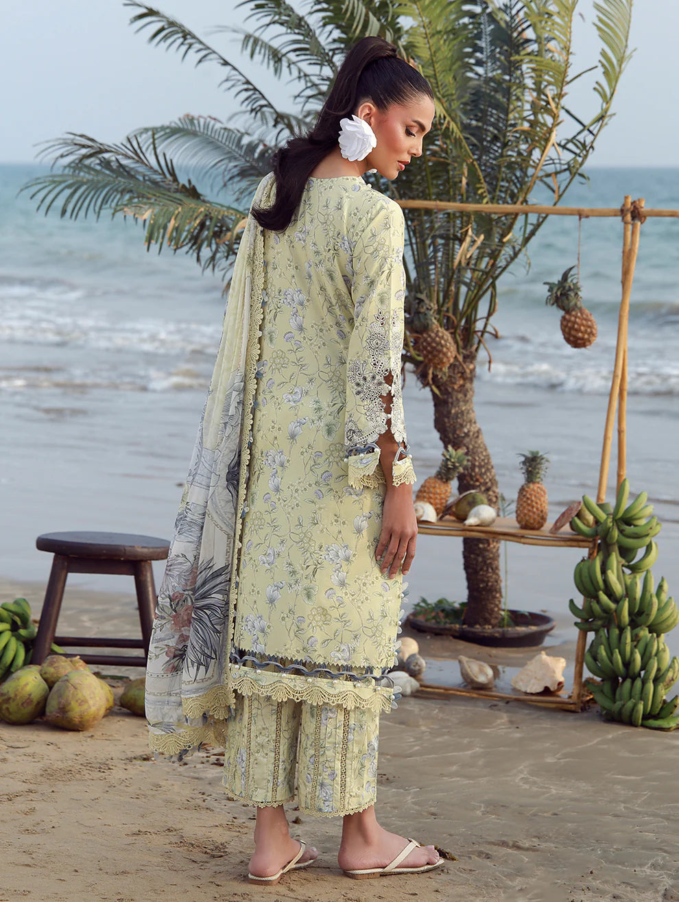 JADE FLORA PRINTED UNSTITCHED'26| GOLDEN HOUR GLOW