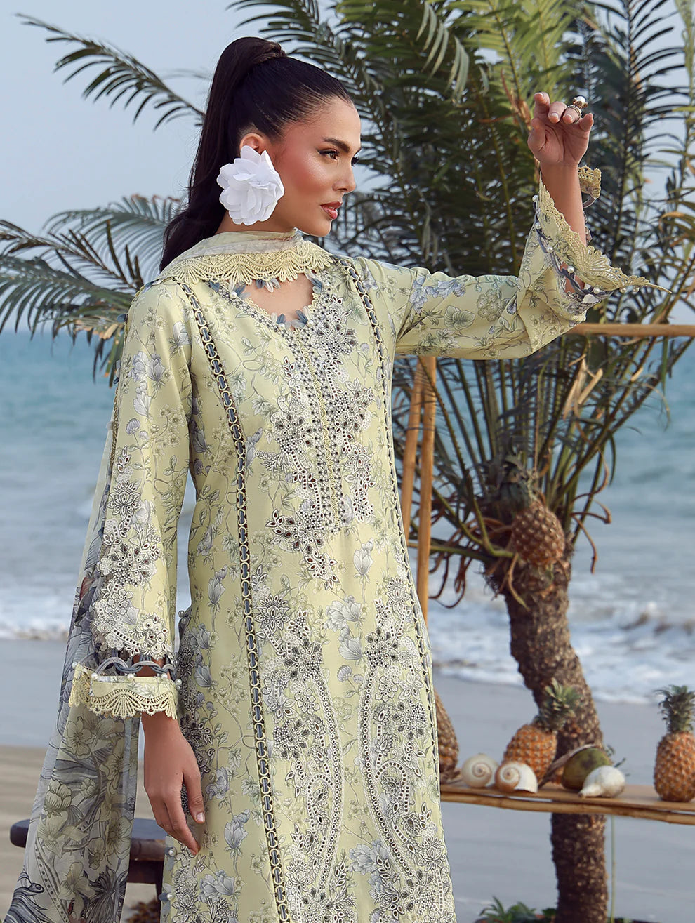JADE FLORA PRINTED UNSTITCHED'26| GOLDEN HOUR GLOW