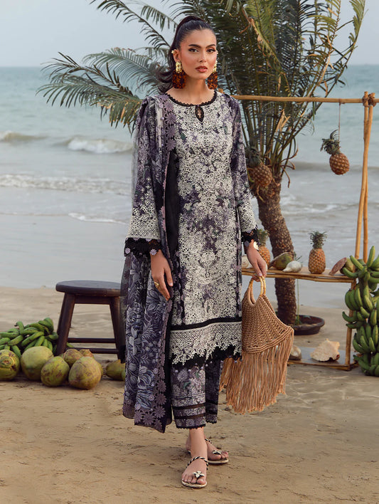 JADE FLORA PRINTED UNSTITCHED'26| SHADOWED ORCHID