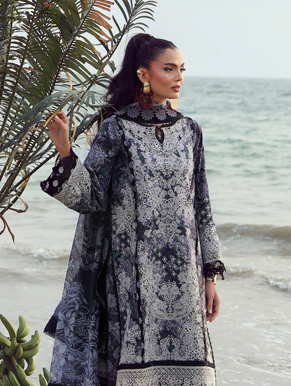 JADE FLORA PRINTED UNSTITCHED'26| SHADOWED ORCHID