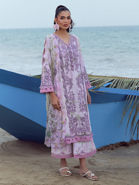 JADE FLORA PRINTED UNSTITCHED'26| LAVENDER BREEZE