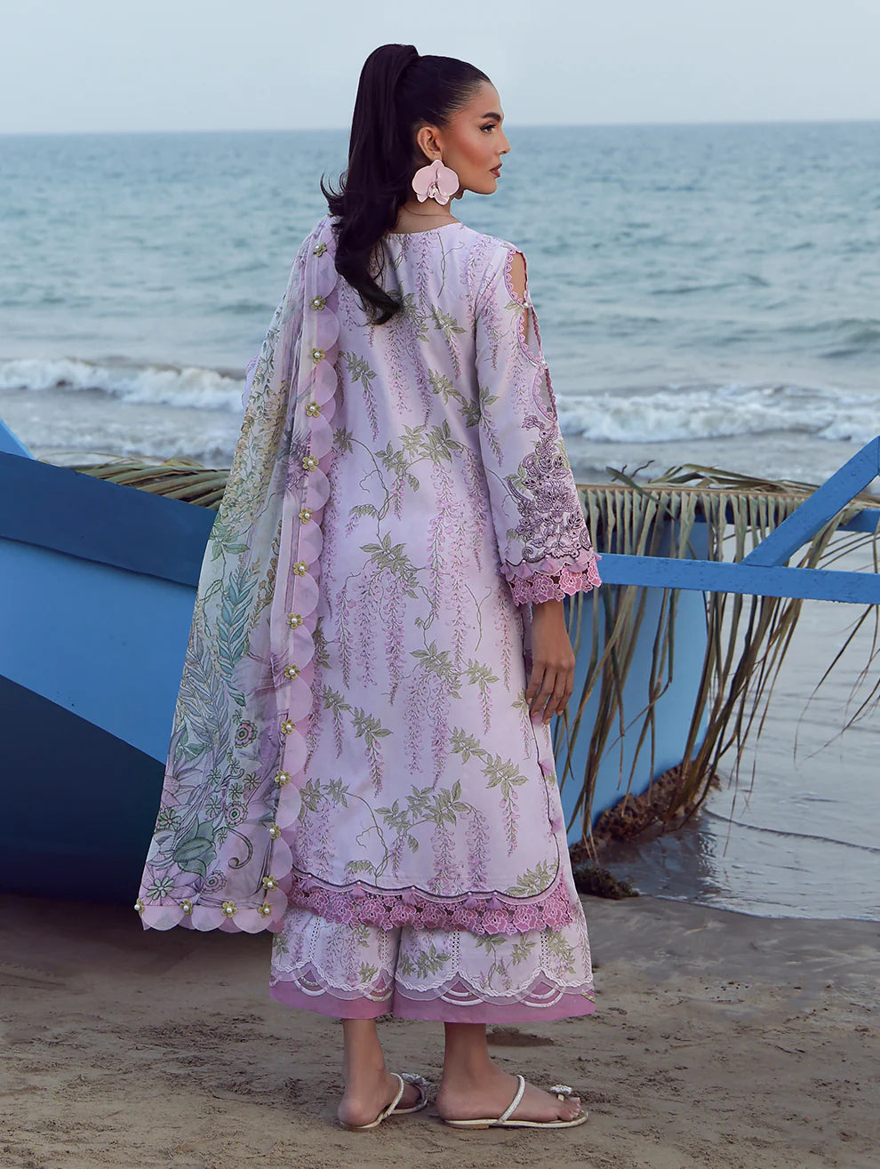JADE FLORA PRINTED UNSTITCHED'26| LAVENDER BREEZE