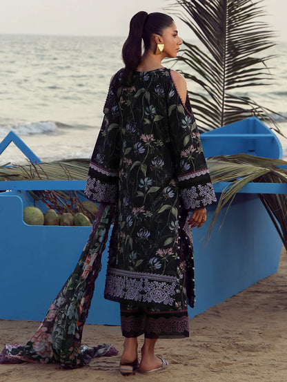 JADE FLORA PRINTED UNSTITCHED'26| MIDNIGHT TIDE