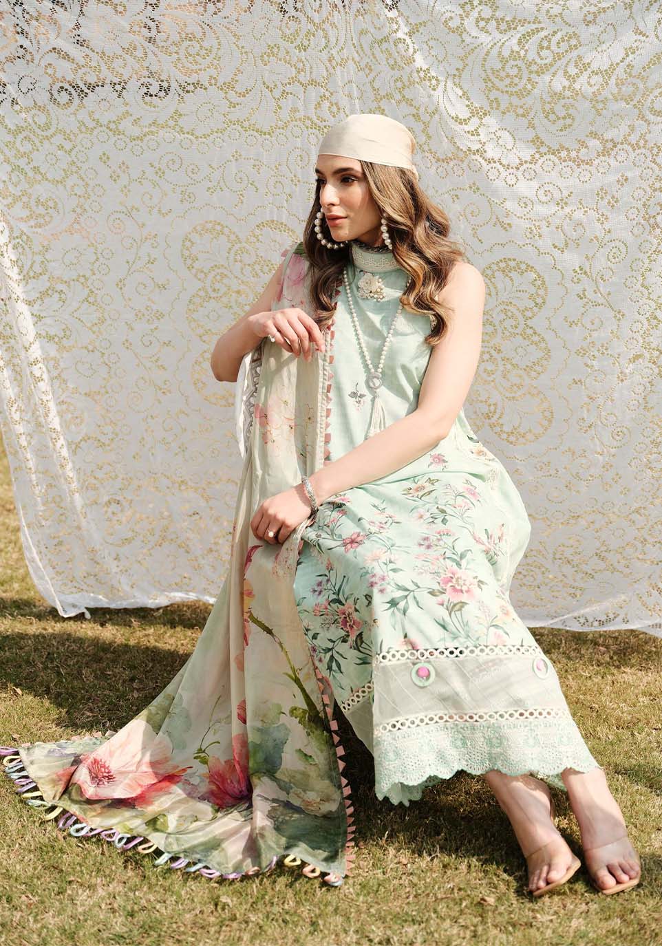 ZARQASH LUXE LAWN UNSTITCHED  Collection 2024 – ZQ 8