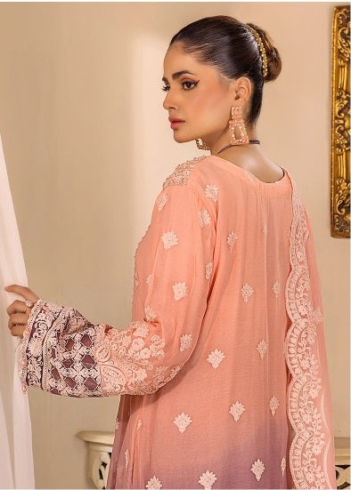 ZA Clothes Embroidered Chiffon Semi Stitched Design 02