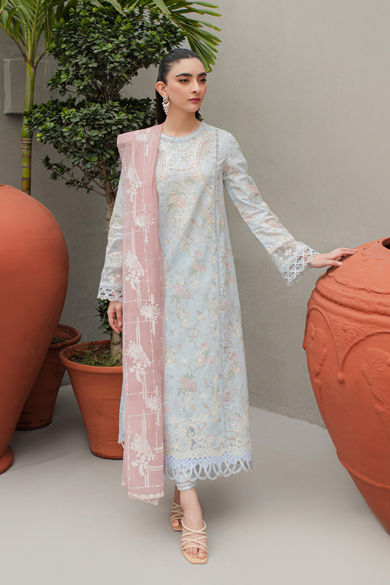 Qalamkar Qline Lawn Collection Collection 2024 – JK-06 OCTAVIA