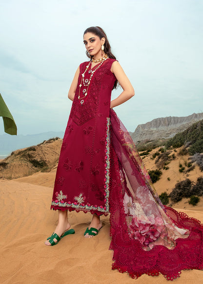 Saira Shakira Lawn'24 by Crimson Collection 2024 – Lillie de Jong - Cherry