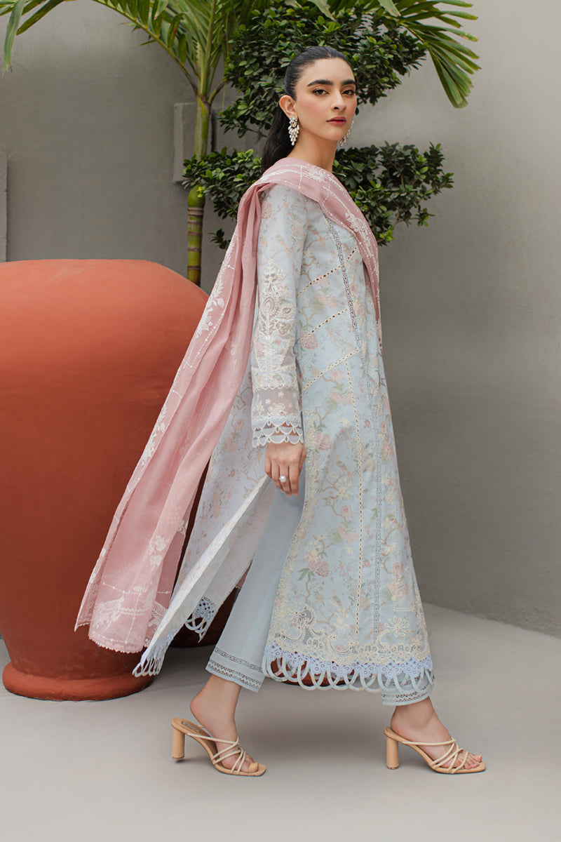 Qalamkar Qline Lawn Collection 2024 – JK-06 OCTAVIA