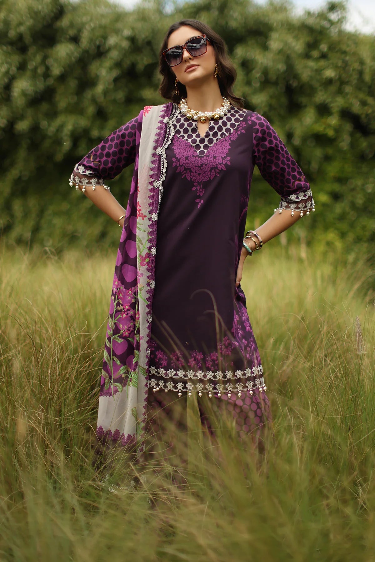 CHARIZMA COMBINATION EMBROIDERED VOL-1 UNSTITCHED'26| CC6-005