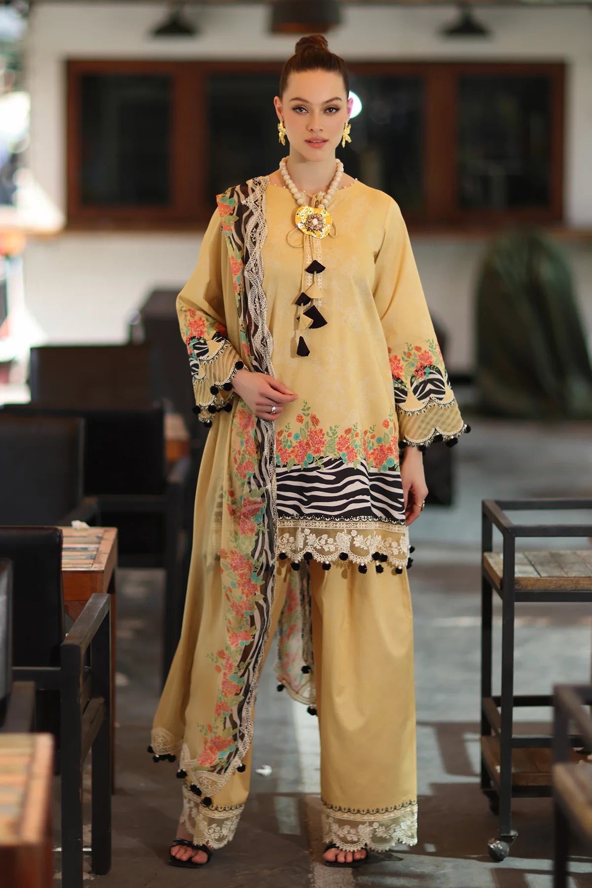 CHARIZMA COMBINATION EMBROIDERED VOL-1 UNSTITCHED'26| CC6-006