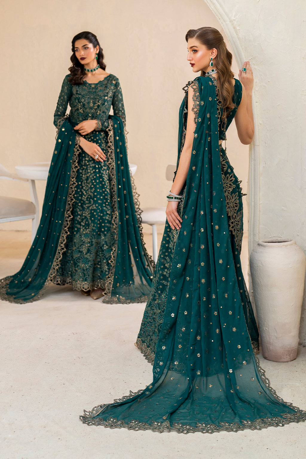 Iznik Formal Wear Collection 2024 – CC-47 Embroidered Chiffon