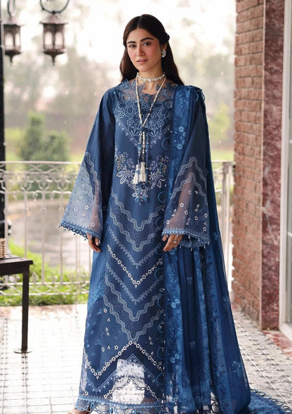 SARDINIA EMB LAWN EID EDIT'26 UNSTITCHED - TERRACE BLUE 1706