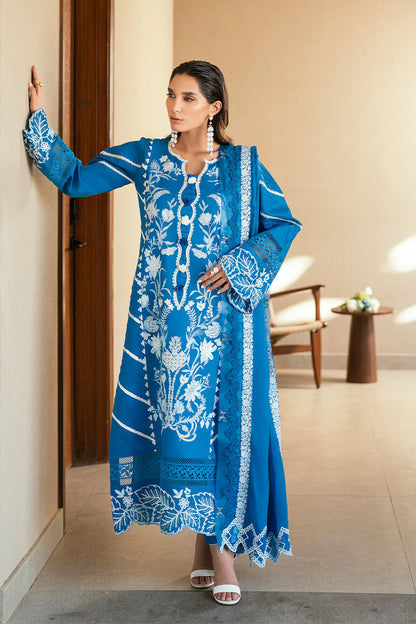 ANAYA BY SIDRA FAHAD LUXURY LAWN UNSTITCHED'26 | BLUEBELL