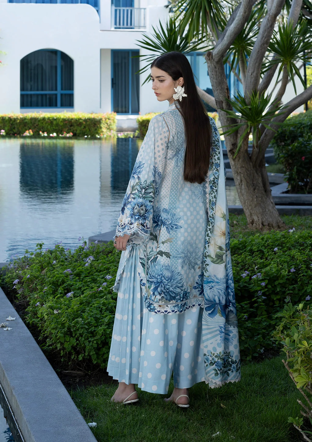 ELAF PRINTS UNSTITCHED COLLECTION'26 | EPN-1A OCEAN PETALS