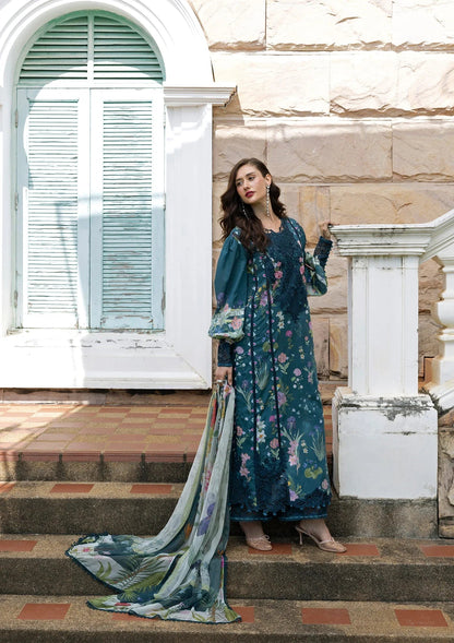 ELAF SIGNATURE EMBROIDERED UNSTITCHED'26| ESA-5A OCEANA VEIL