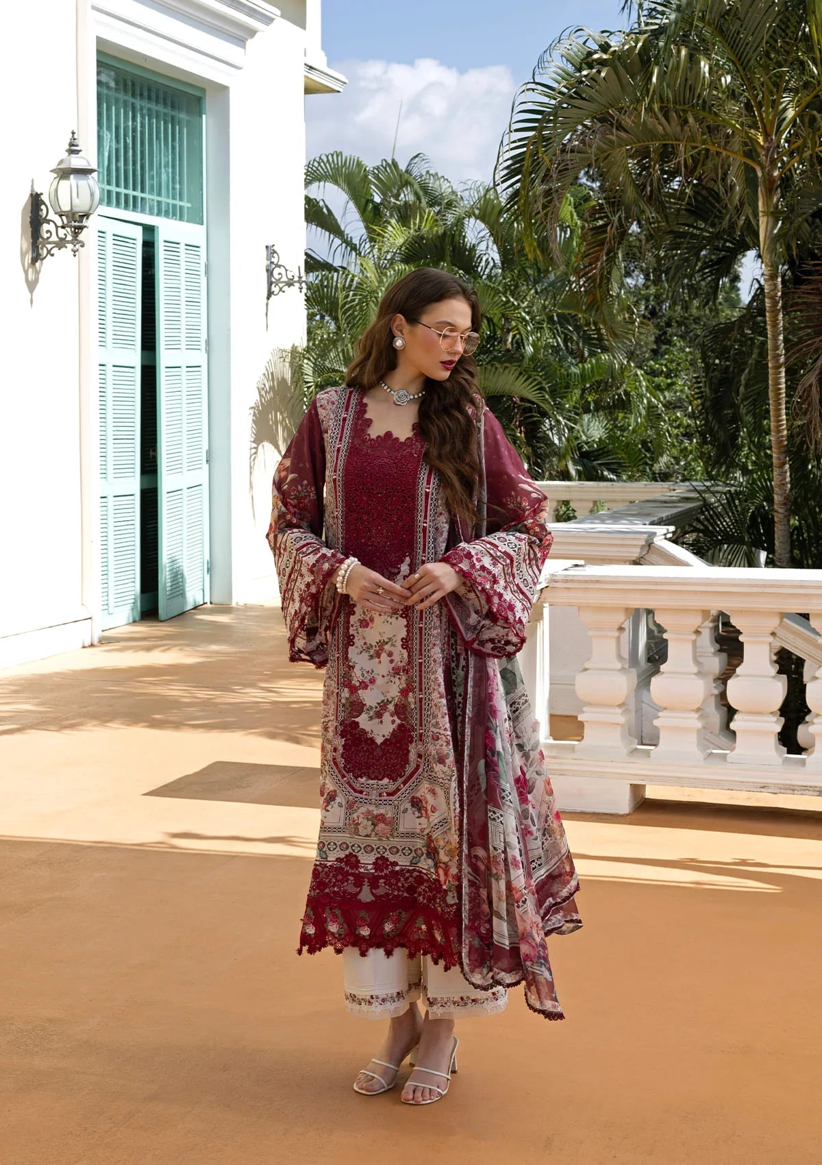 ELAF SIGNATURE EMBROIDERED UNSTITCHED'26| ESA-2B RUBY LADY