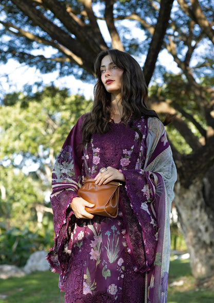 ELAF SIGNATURE EMBROIDERED UNSTITCHED'26| ESA-5B DARLING PLUM