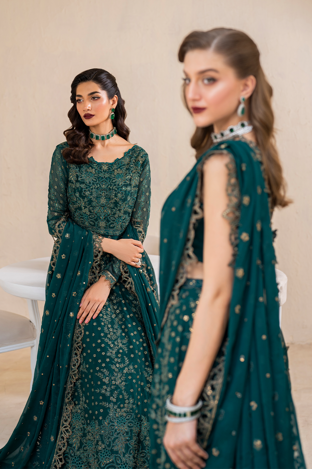 Iznik Formal Wear Collection 2024 – CC-47 Embroidered Chiffon