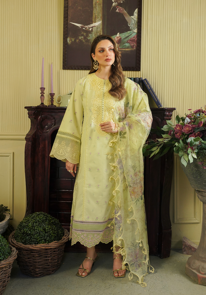 ZARQASH TRESOR LUXURY LAWN 24
 Collection 2024 – ZQT 008 PRIMROSE