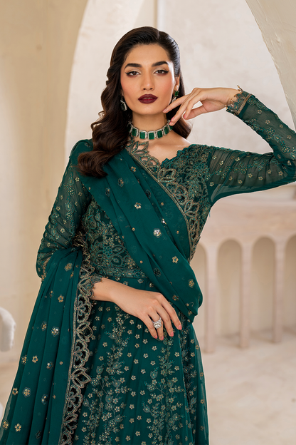 Iznik Formal Wear Collection 2024 – CC-47 Embroidered Chiffon