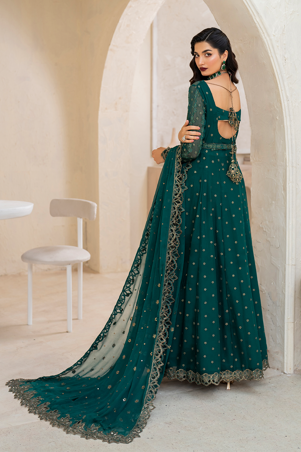 Iznik Formal Wear Collection 2024 – CC-47 Embroidered Chiffon