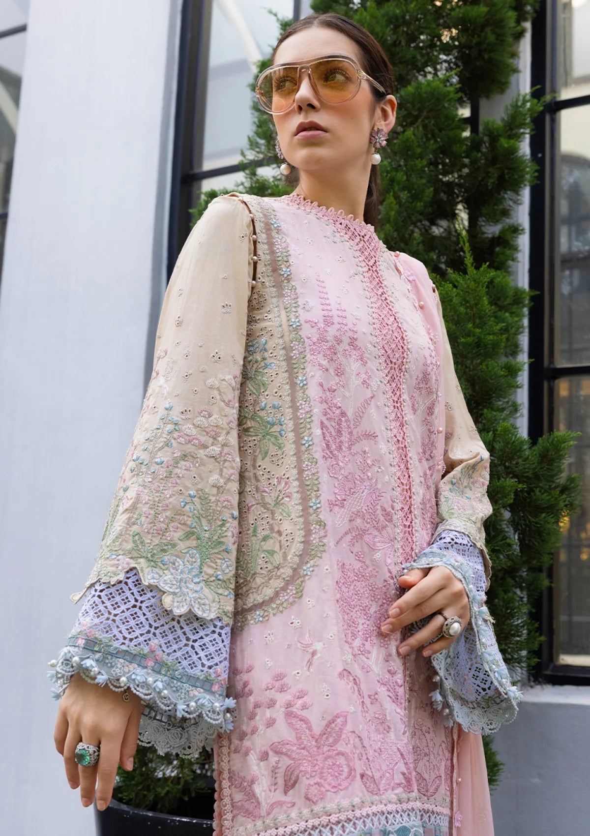 MARIA B LUXURY LAWN EID EDIT UNSTITCHED'26 - D9 (Rose Pink)