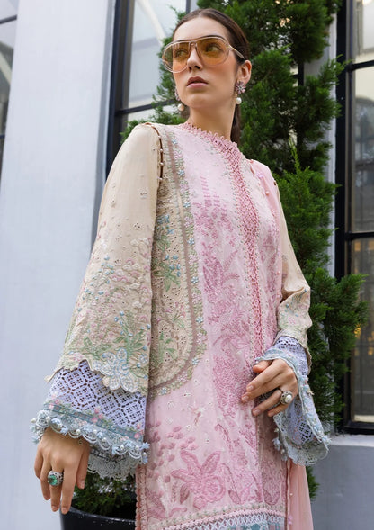 MARIA B LUXURY LAWN EID EDIT UNSTITCHED'26 - D9 (Rose Pink)