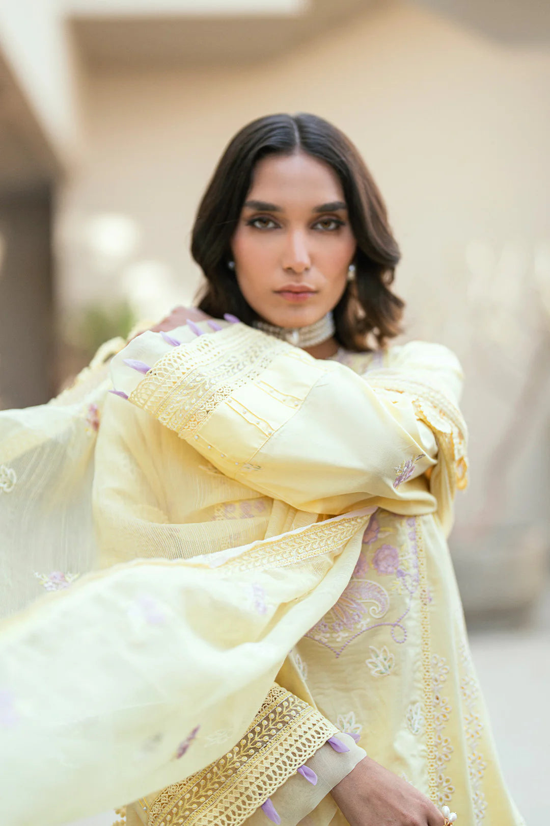 ANAYA BY SIDRA FAHAD LUXURY LAWN UNSTITCHED'26 | DAFFODIL