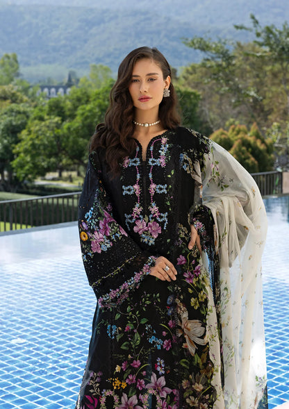 ELAF SIGNATURE EMBROIDERED UNSTITCHED'26| ESA-1B BLACK THRONE