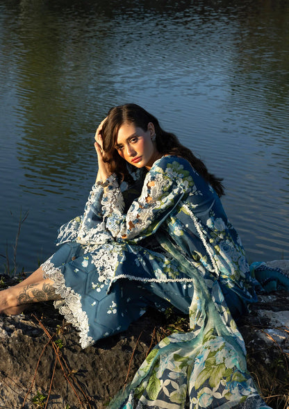 ELAF SIGNATURE EMBROIDERED UNSTITCHED'26| ESA-7B SEA ENCHANTRESS