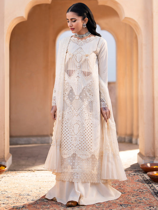 Binilyas DILBARO EMBROIDERED FESTIVE LAWN ’24 Collection 2024 – 401-A | 3 PC LUXURY LAWN