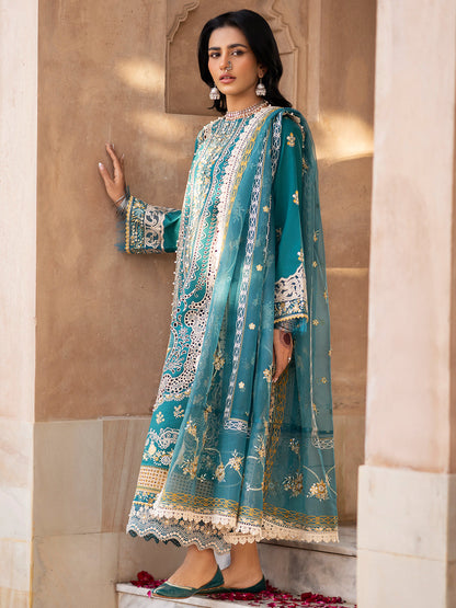 Binilyas DILBARO EMBROIDERED FESTIVE LAWN ’24 Collection 2024 – 404-B | 3 PC LUXURY LAWN