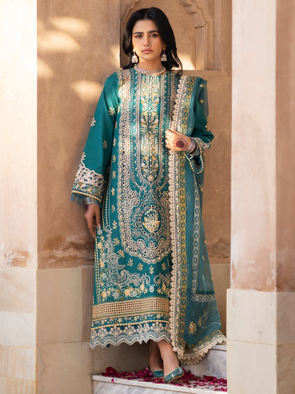 Binilyas DILBARO EMBROIDERED FESTIVE LAWN ’24 Collection 2024 – 404-B | 3 PC LUXURY LAWN