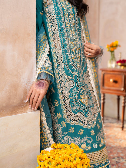 Binilyas DILBARO EMBROIDERED FESTIVE LAWN ’24 Collection 2024 – 404-B | 3 PC LUXURY LAWN