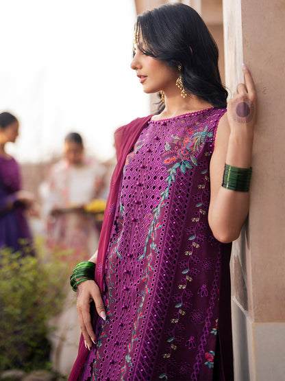 Binilyas DILBARO EMBROIDERED FESTIVE LAWN ’24 Collection 2024 – 405-B | 3 PC LUXURY LAWN