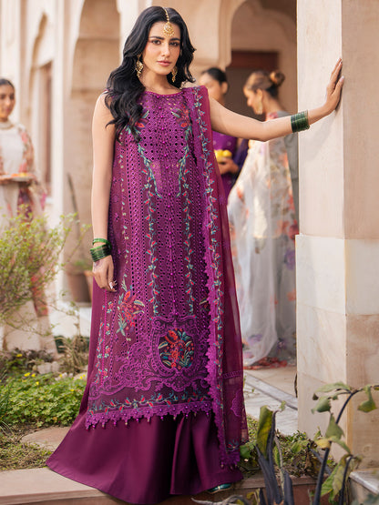 Binilyas DILBARO EMBROIDERED FESTIVE LAWN ’24 Collection 2024 – 405-B | 3 PC LUXURY LAWN